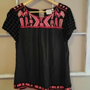 Sale Anthropologie HD in Paris Short Sleeve Blouse